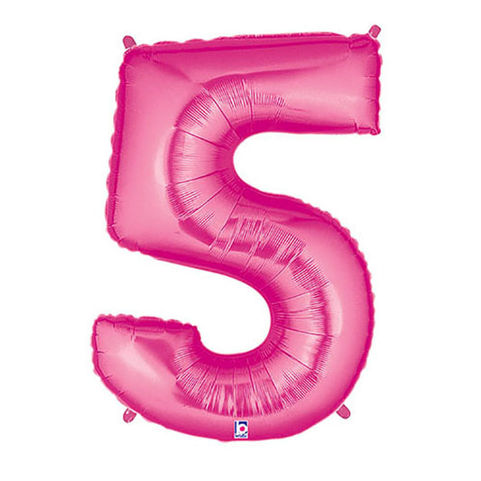 40 inch NUMBER 5 - PINK MEGALOON | USA Decoration®