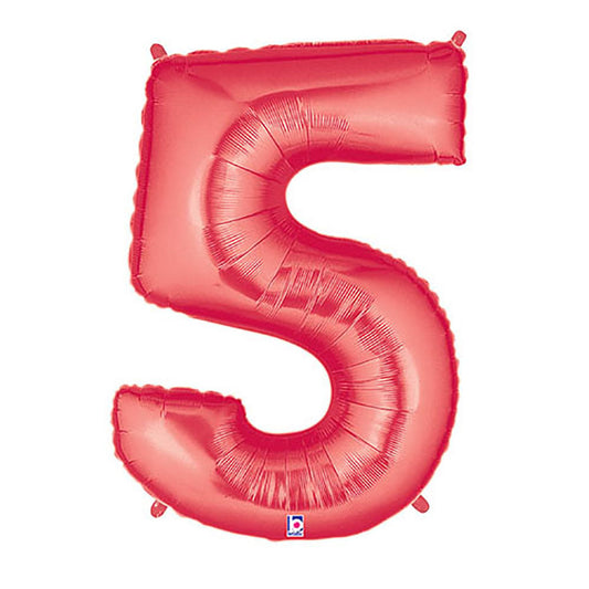 40 inch NUMBER 5 - RED MEGALOON | USA Decoration®