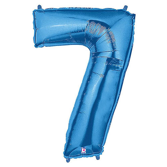 40 inch NUMBER 7 - BLUE MEGALOON | USA Decoration®