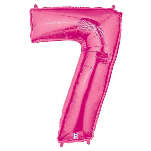 40 inch NUMBER 7 - PINK MEGALOON | USA Decoration®
