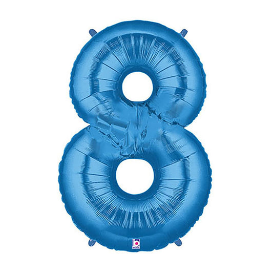 40 inch NUMBER 8 - BLUE MEGALOON | USA Decoration®