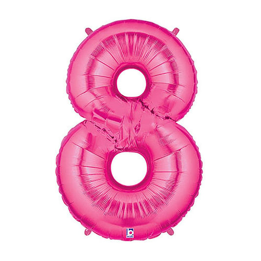 40 inch NUMBER 8 - PINK MEGALOON | USA Decoration®