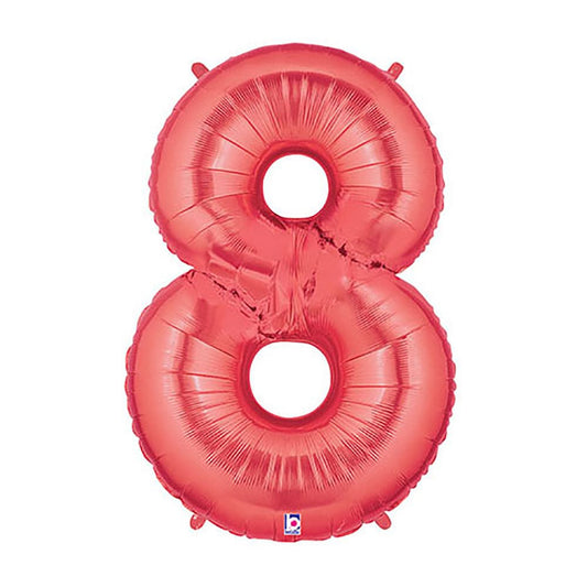 40 inch NUMBER 8 - RED MEGALOON | USA Decoration®