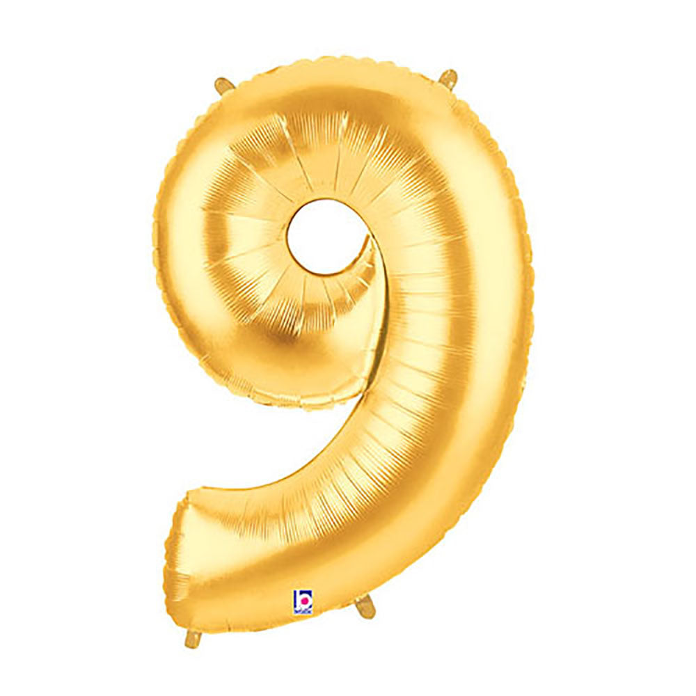 40 inch NUMBER 9 - GOLD MEGALOON | USA Decoration®