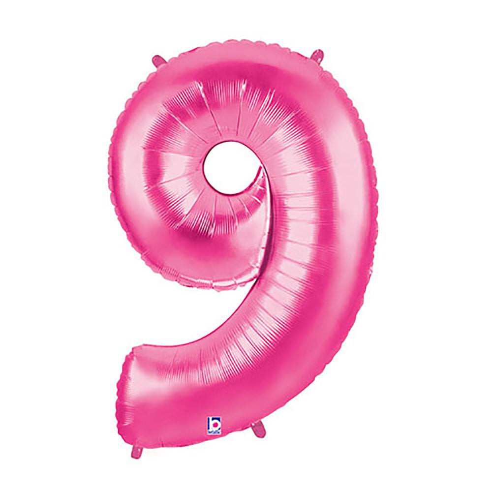 40 inch NUMBER 9 - PINK MEGALOON | USA Decoration®