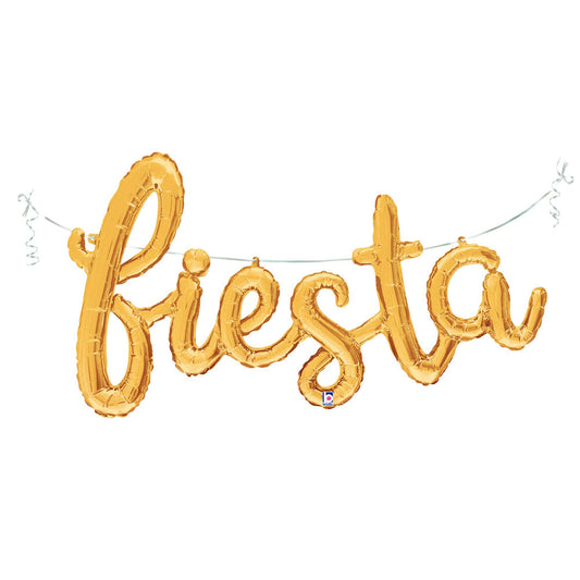 53 inch FIESTA SCRIPT - GOLD (AIR-FILL ONLY) | USA Decoration®