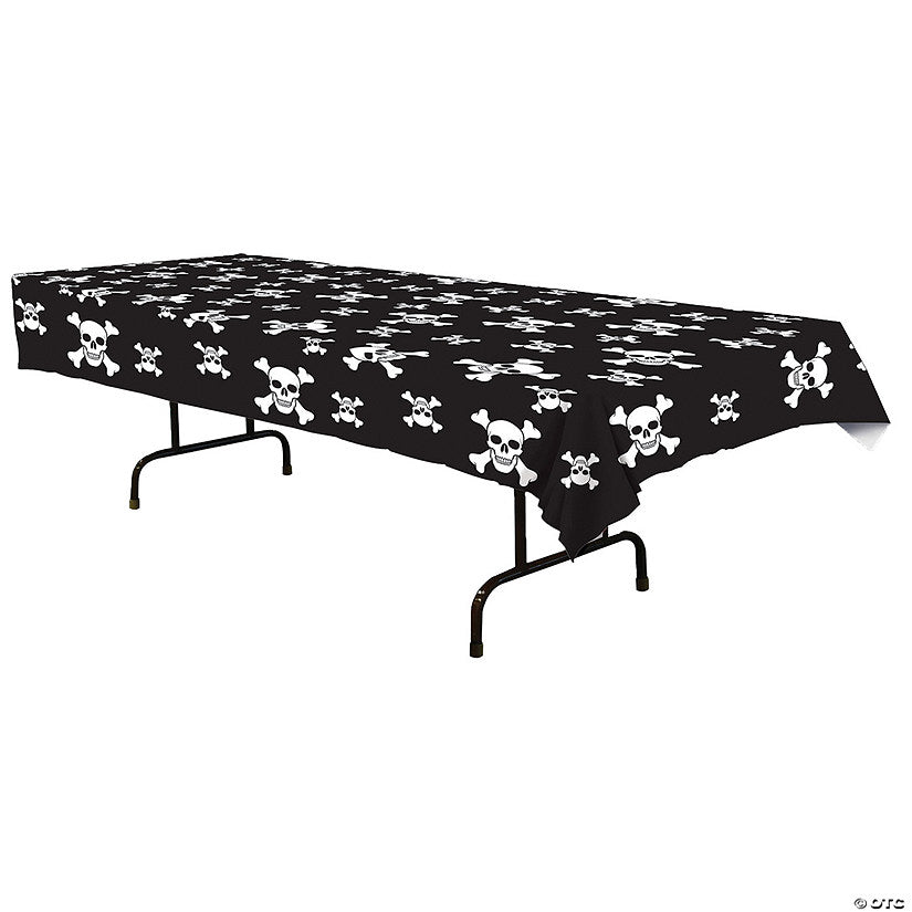 54" x 108" Plastic Pirate Table Cover | USA Decoration®