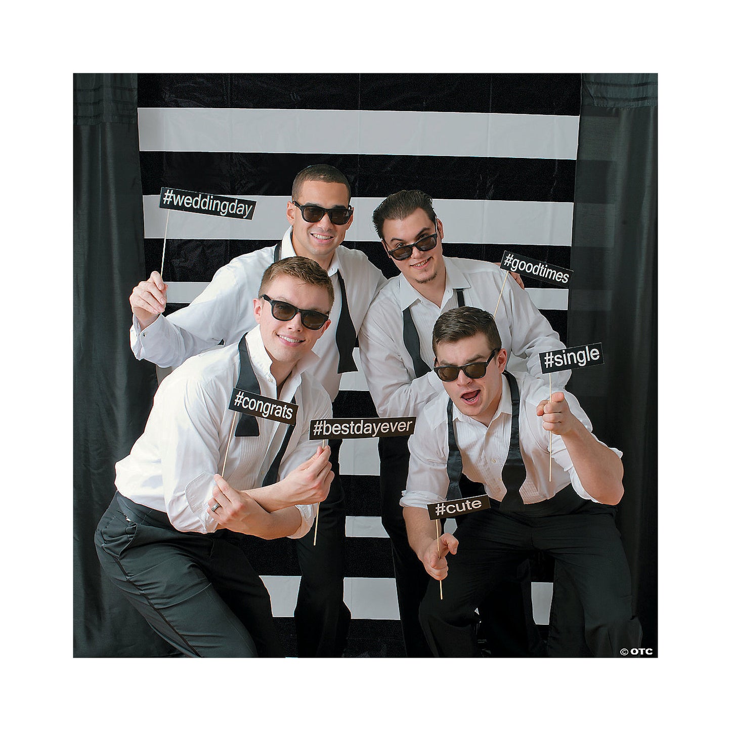 Black White Backdrop - 3 Pc. | USA Decoration®