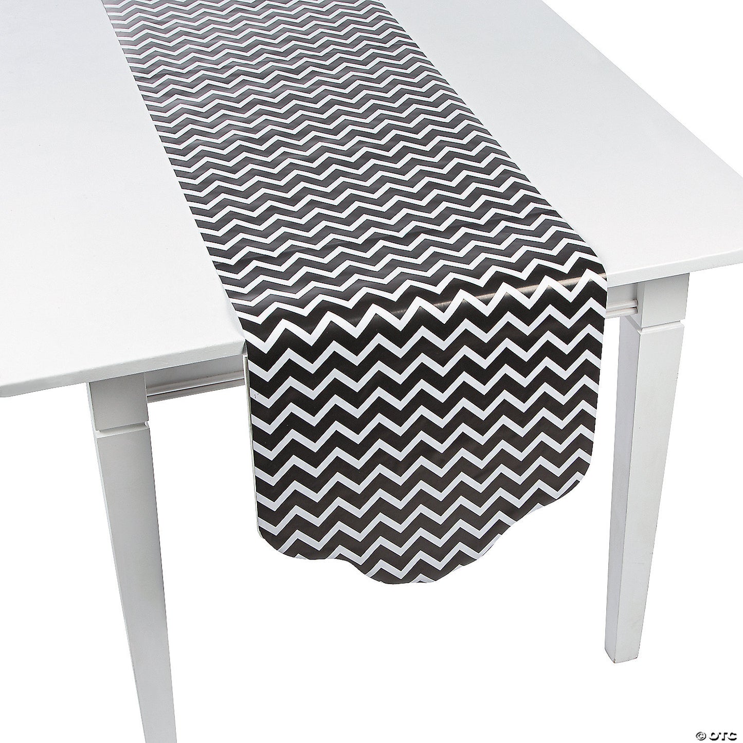 Black Chevron & Polka Dot Table Runner