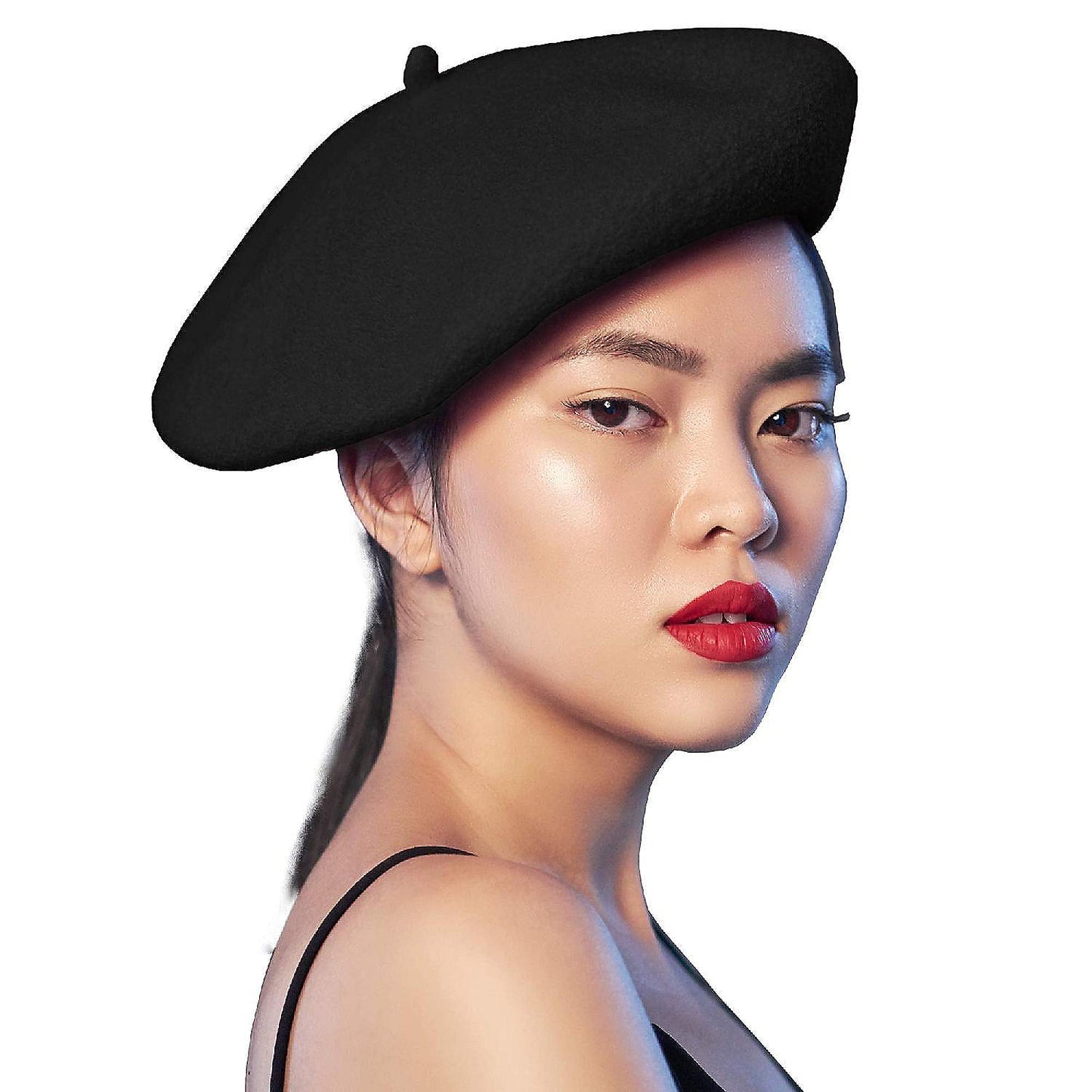1 Piece(s): Black French Style Beret - Women's Classic Beret Hat For Casual Use - 1 Piece | USA Decoration®