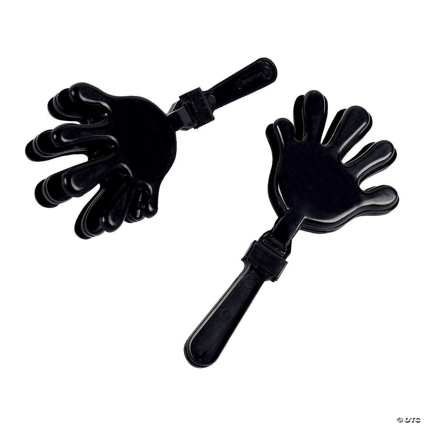 7" Black School Spirit Plastic Hand Clappers