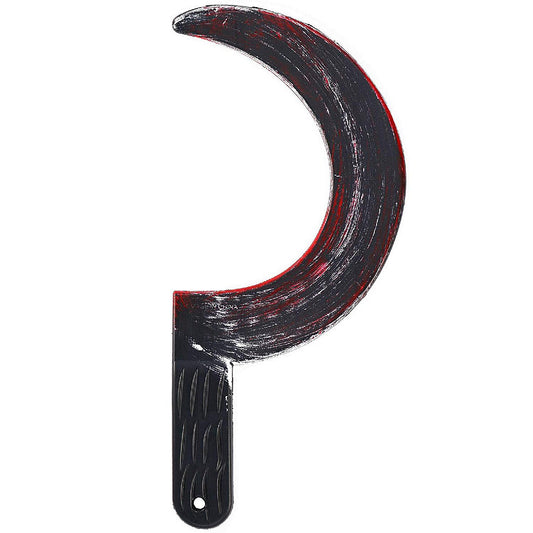 1 Piece(s): Bloody Sickle Weapon Prop - Fake Zombie Costume Accessories Bloody Weapons Knife Props | USA Decoration®
