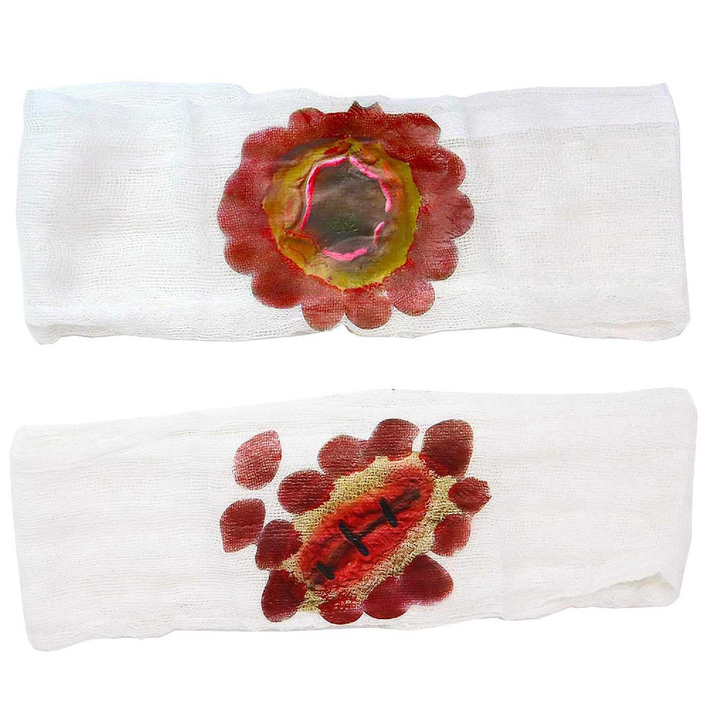 Bloody Wound Gauze Bandage - Halloween Blood Costume Bandages 1 Piece Assorted Styles