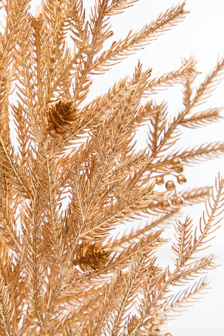 32" Gold Metallic Pine Spray