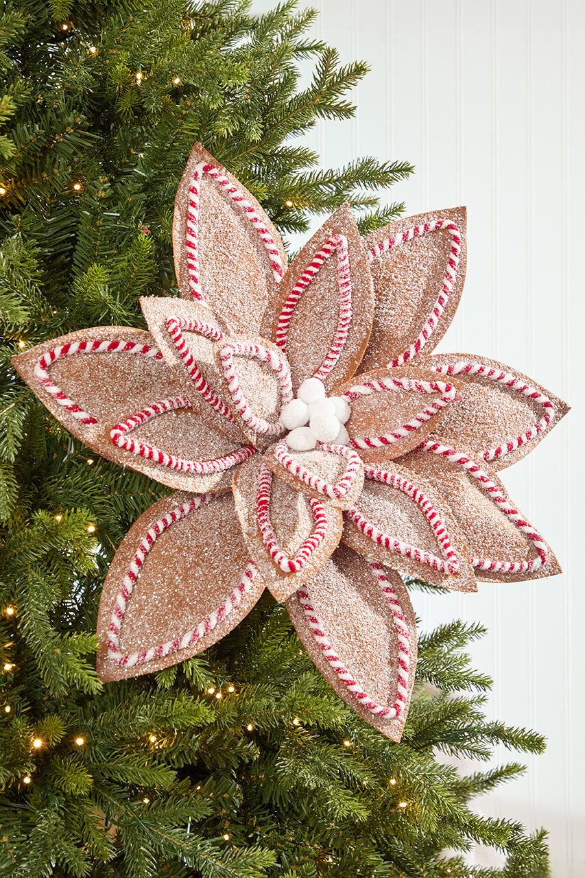 30" Sugar & Spice Poinsettia Stem