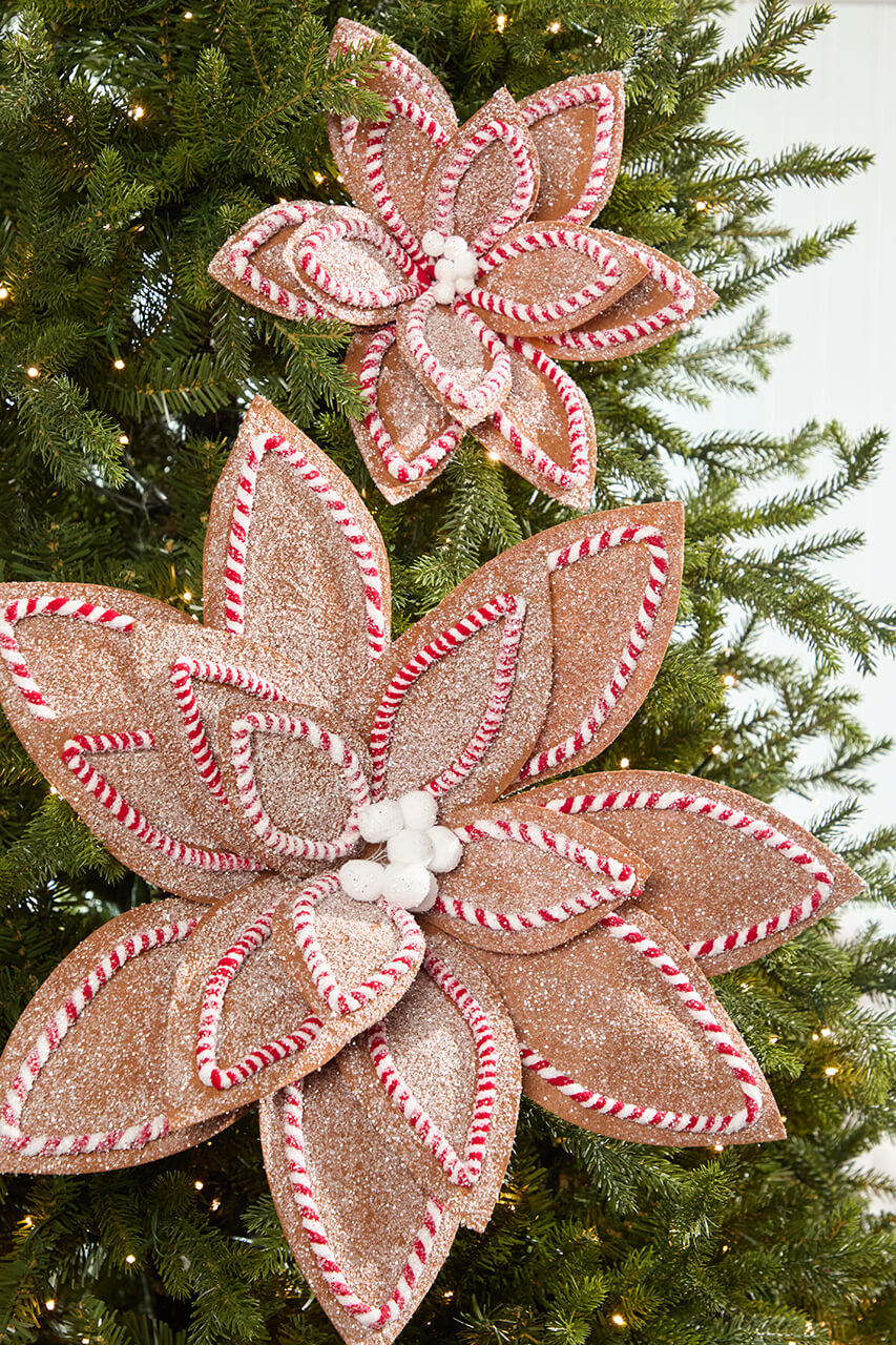 30" Sugar & Spice Poinsettia Stem
