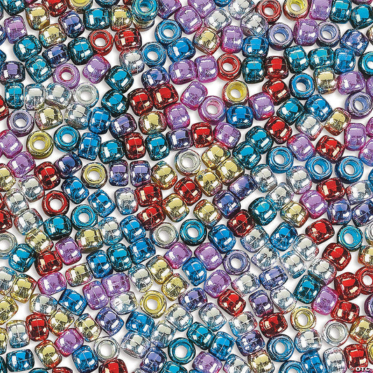 Bulk 2000 Pc. 6mm 1 lb. of Shiny Pony Beads | USA Decoration®