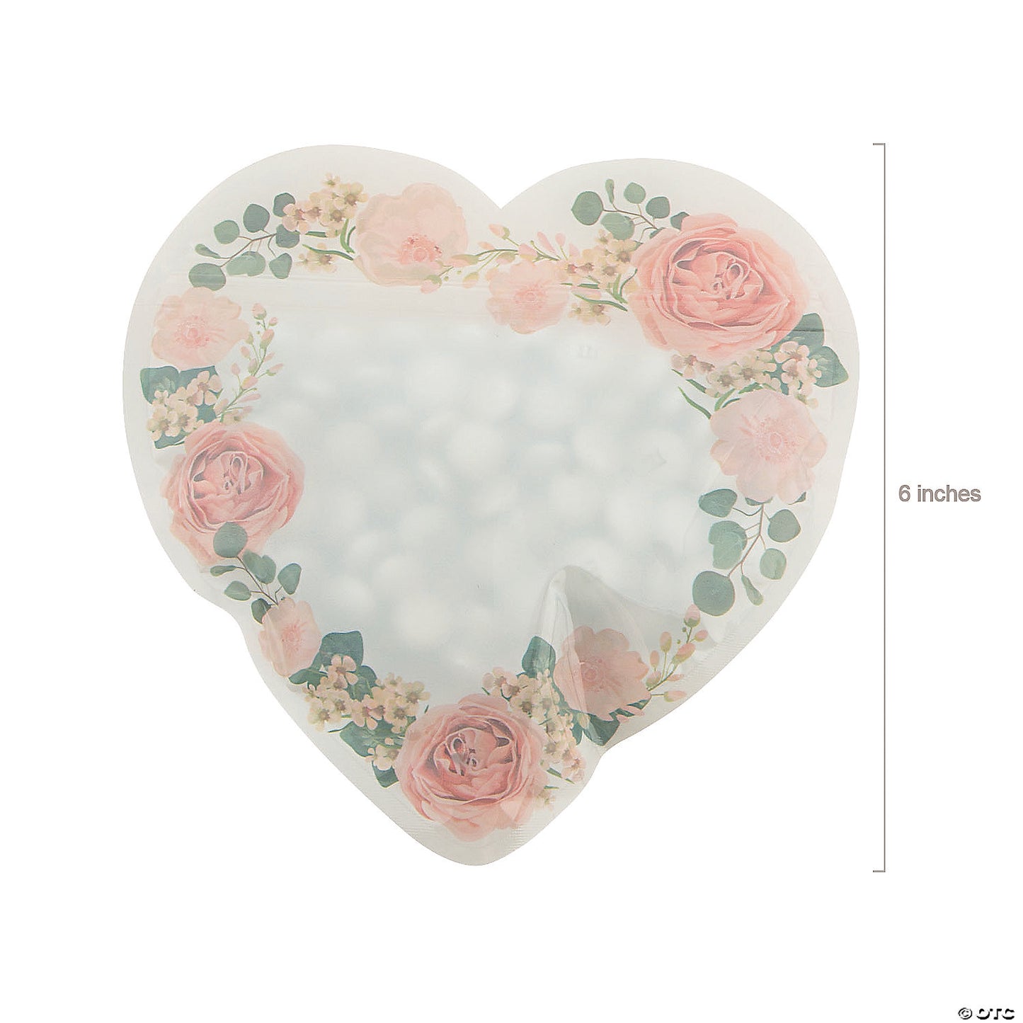 Bulk 48 Pc. Blush Floral Resealable Plastic Favor Bags