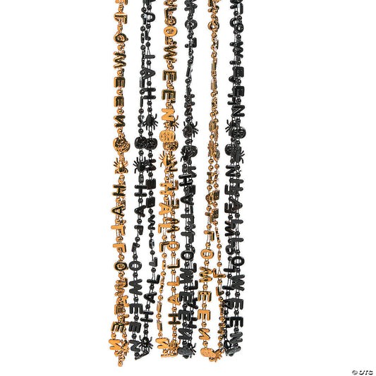 Bulk 48 Pc. Metallic Halloween Bead Necklaces - Less Than Perfect