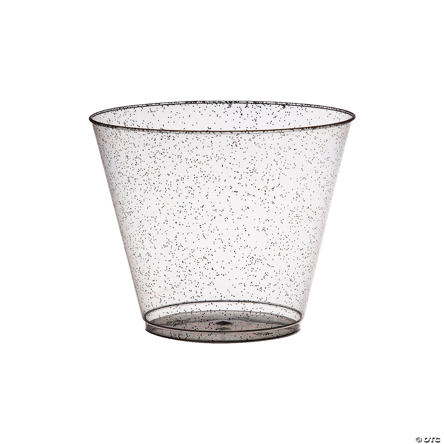Bulk 50 Ct. Black Glitter Disposable Plastic Cups
