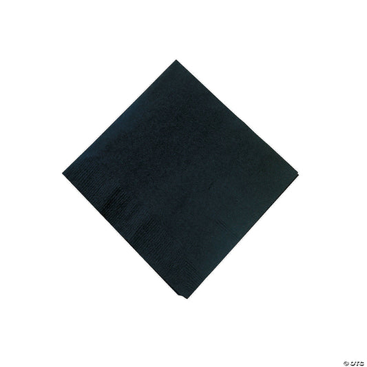 Bulk 50 Pc. Black Beverage Napkins