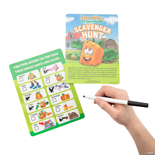 60 Piece(s): Bulk 60 Pc. Spookley the Square Pumpkin™ Scavenger Hunt Cards | USA Decoration®