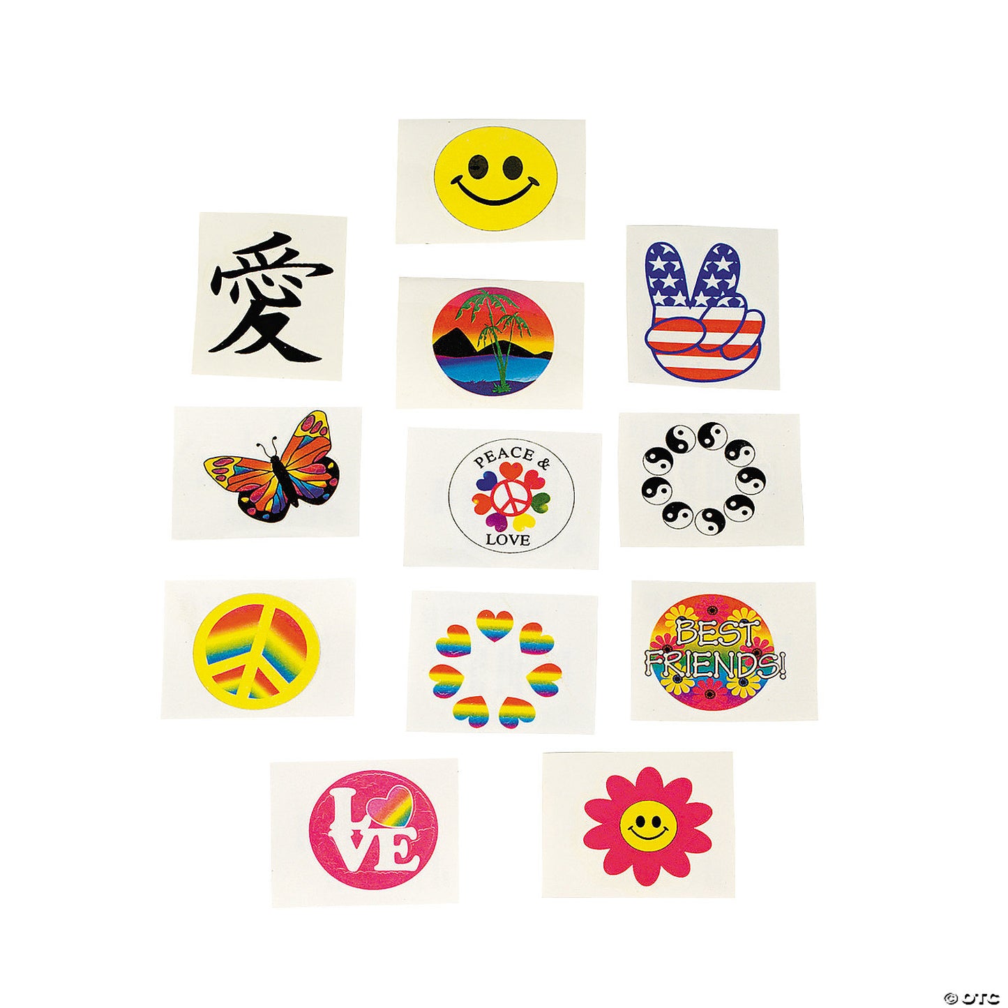 Bulk 72 Pc. Everyday Glow-in-the-Dark Temporary Tattoos | USA Decoration®
