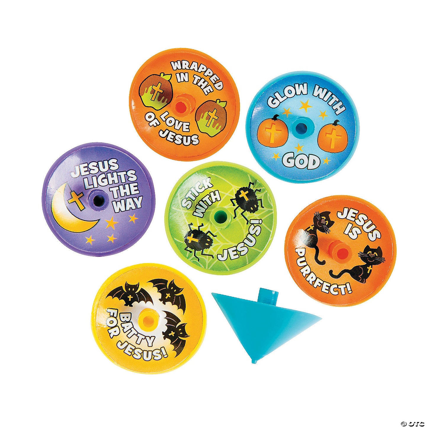 Bulk Little Boolievers Plastic Mini Spin Tops - 144 Pc. - Less Than Perfect