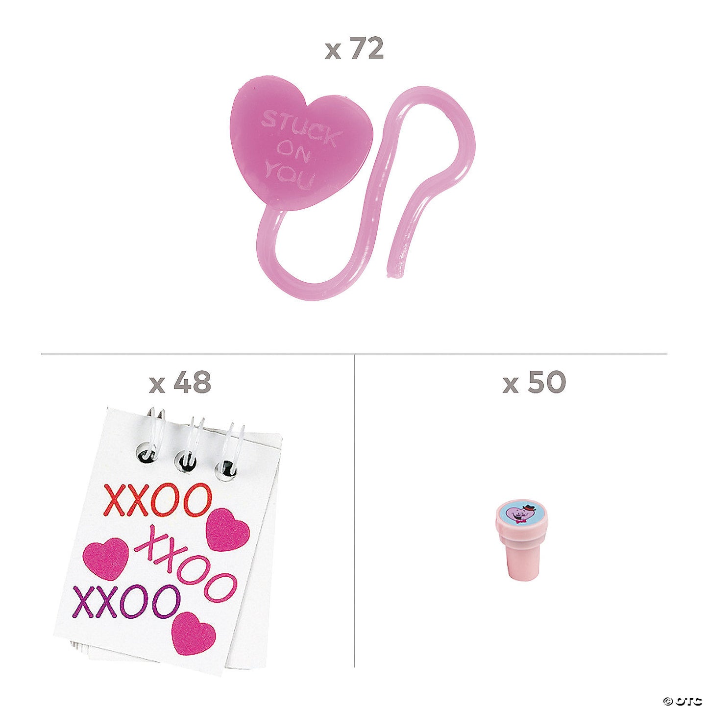 Bulk Value Valentine’s Day Novelty Toy Handout Kit – 170 Pc. | USA Decoration®