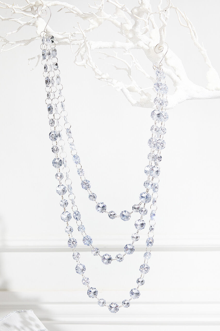 27" Pearl Chain and Bead Garland Elegant Beaded Accent for Weddings, Events & Home Decor