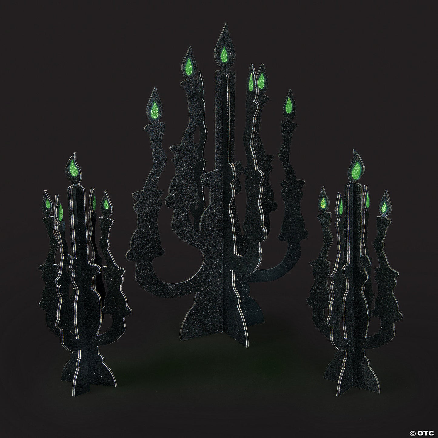 Candelabra Centerpieces with Glow-in-the-Dark Flames - 3 Pc. | USA Decoration®