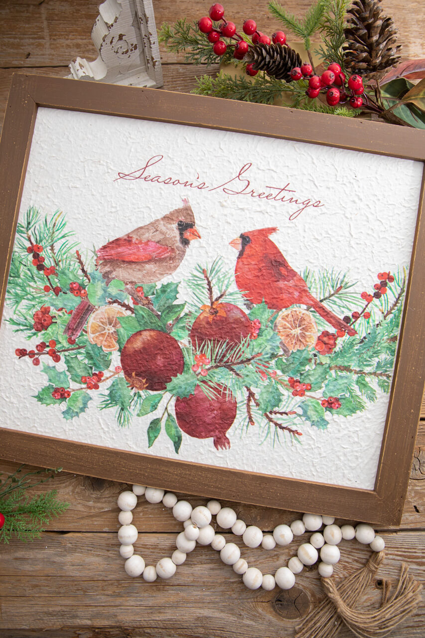 22” Cardinal Wall Decor