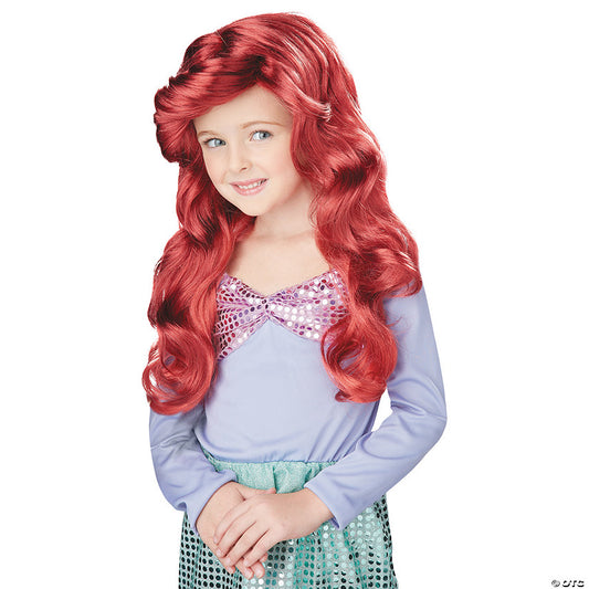 Girl's Red Long Mermaid Wig | USA Decoration®