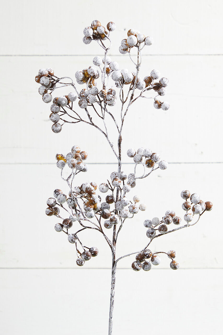 32" Cedar Snow Berry Christmas Spray Artificial Holiday Floral Stem Decoration
