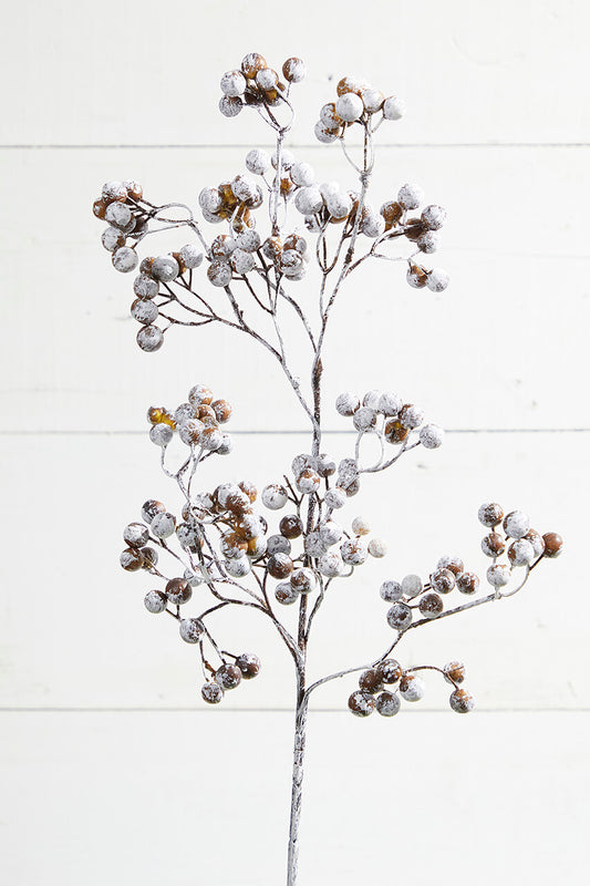 32" Cedar Snow Berry Christmas Spray Artificial Holiday Floral Stem Decoration