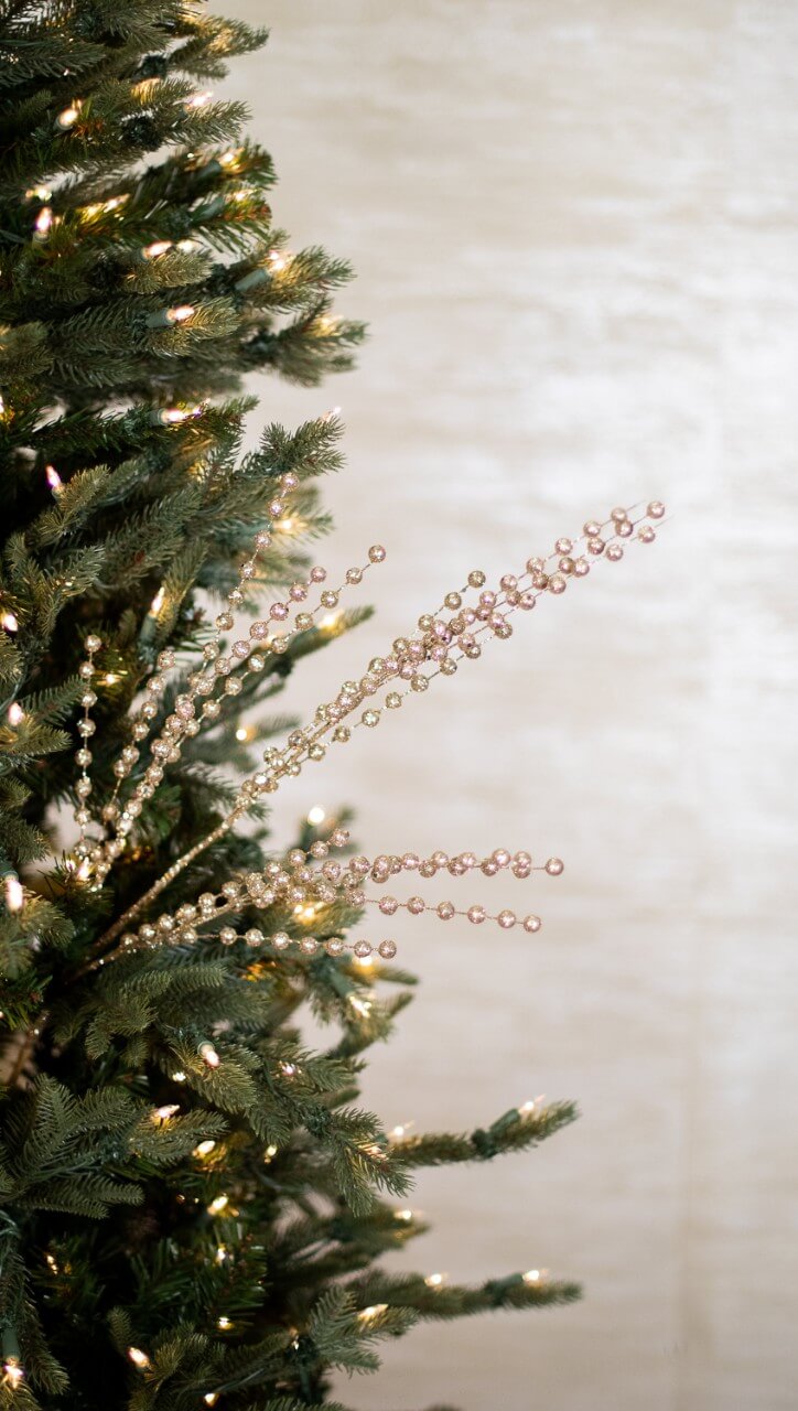 33” Champagne Glitter Ball Spray