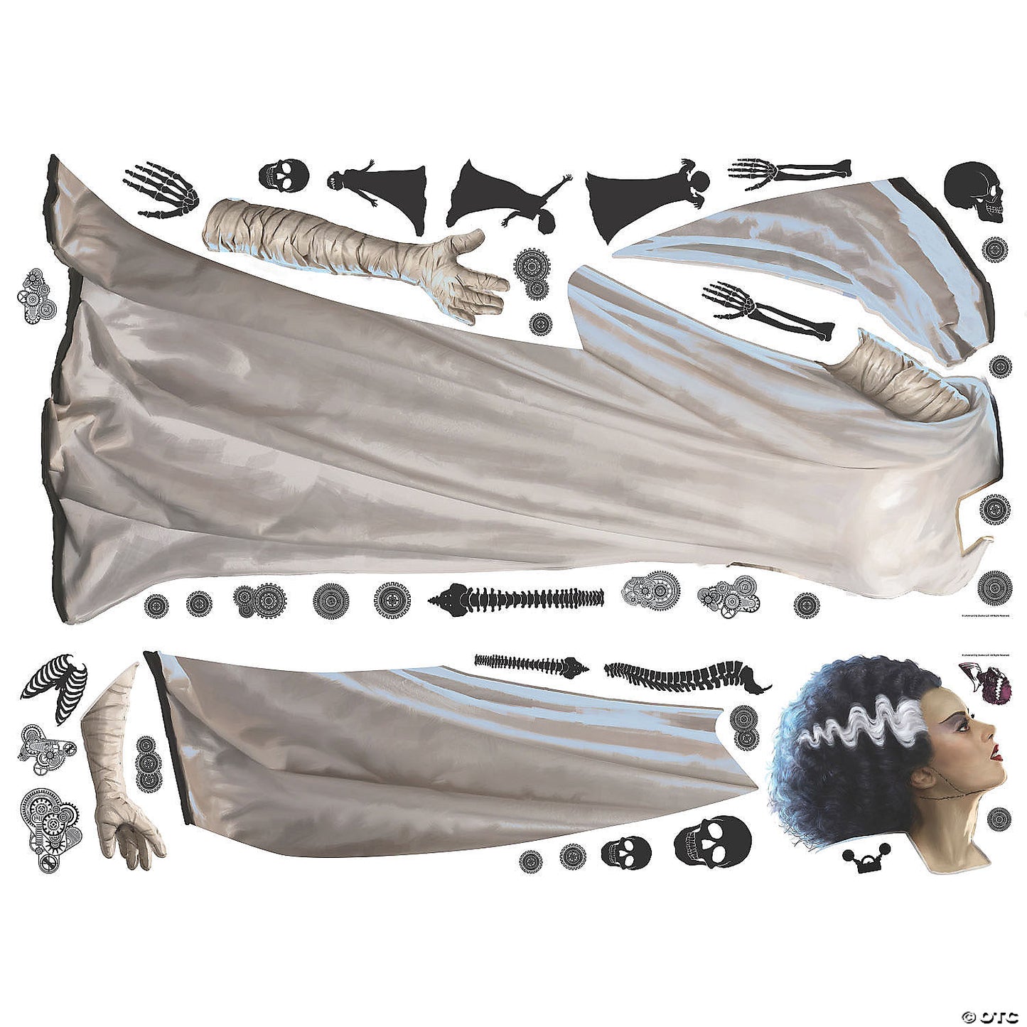 Classic Monsters Bride Of Frankenstein Giant Peel Stick Wall Decals by RoomMates | USA Decoration®