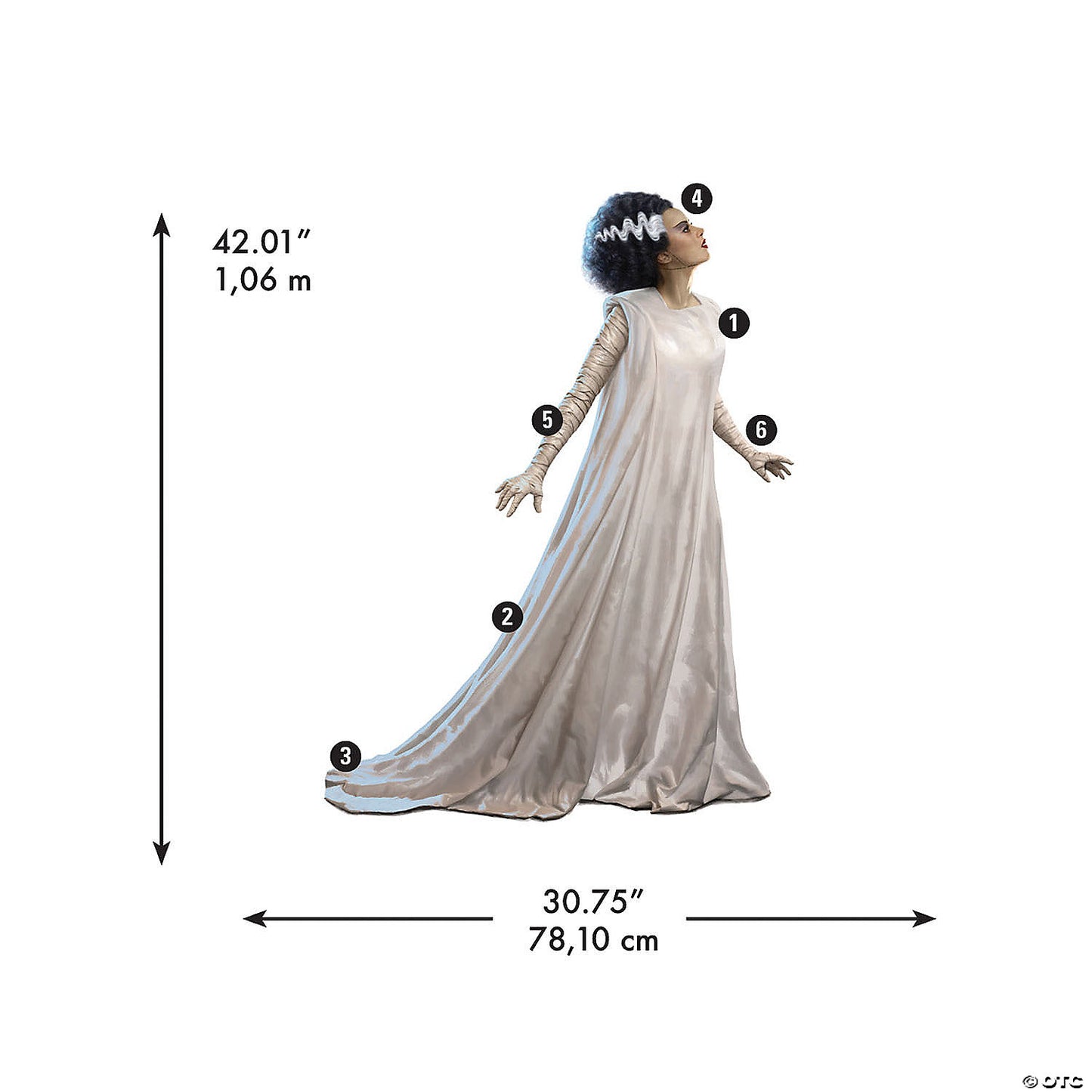 Classic Monsters Bride Of Frankenstein Giant Peel Stick Wall Decals by RoomMates | USA Decoration®