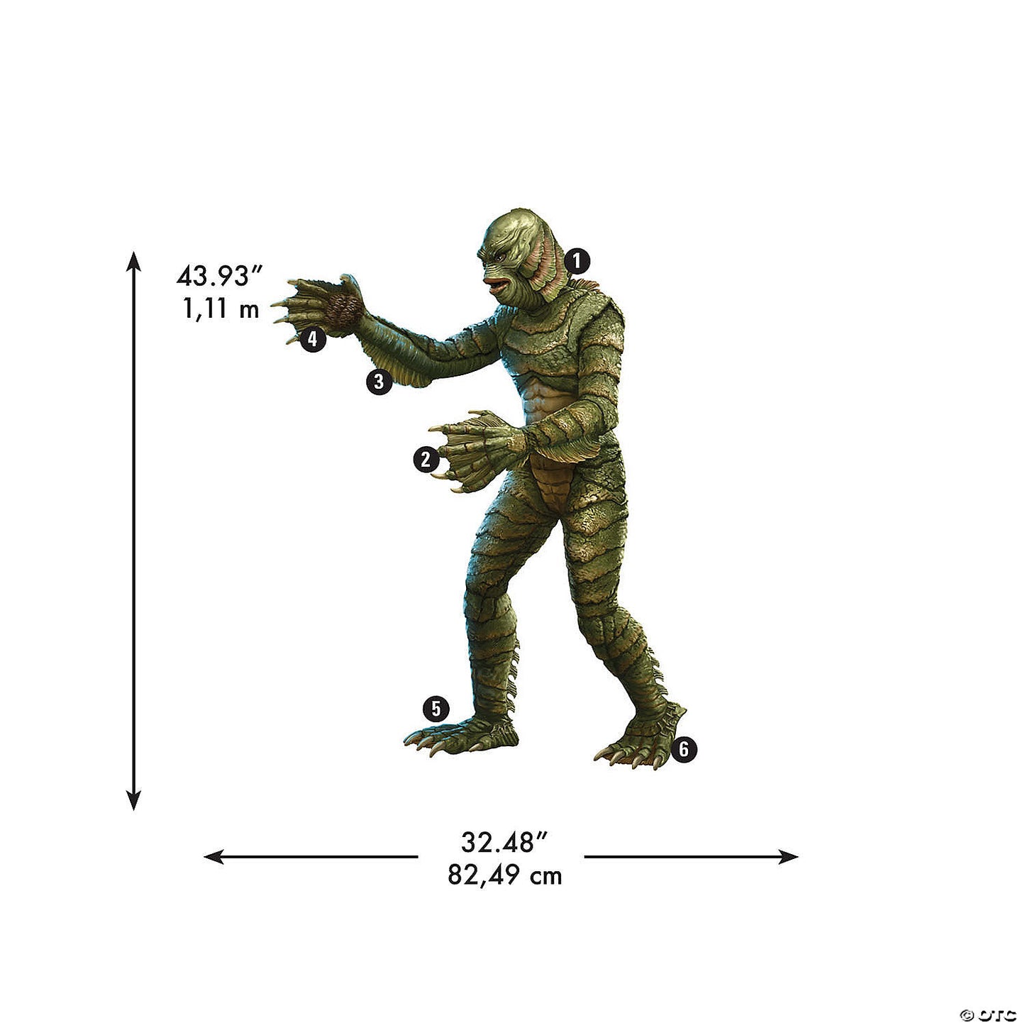 Classic Monsters Creature From The Black Lagoon Giant Peel Stick Wall Decals by RoomMates | USA Decoration®