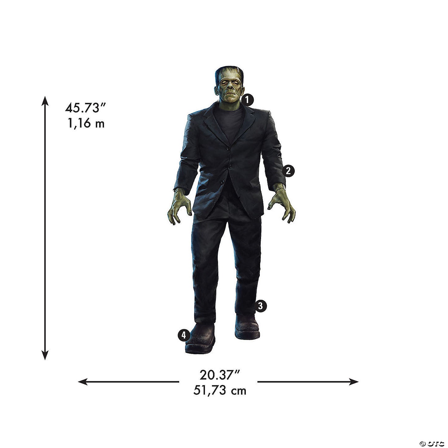 Classic Monsters Frankenstein Giant Peel Stick Wall Decals by RoomMates | USA Decoration®