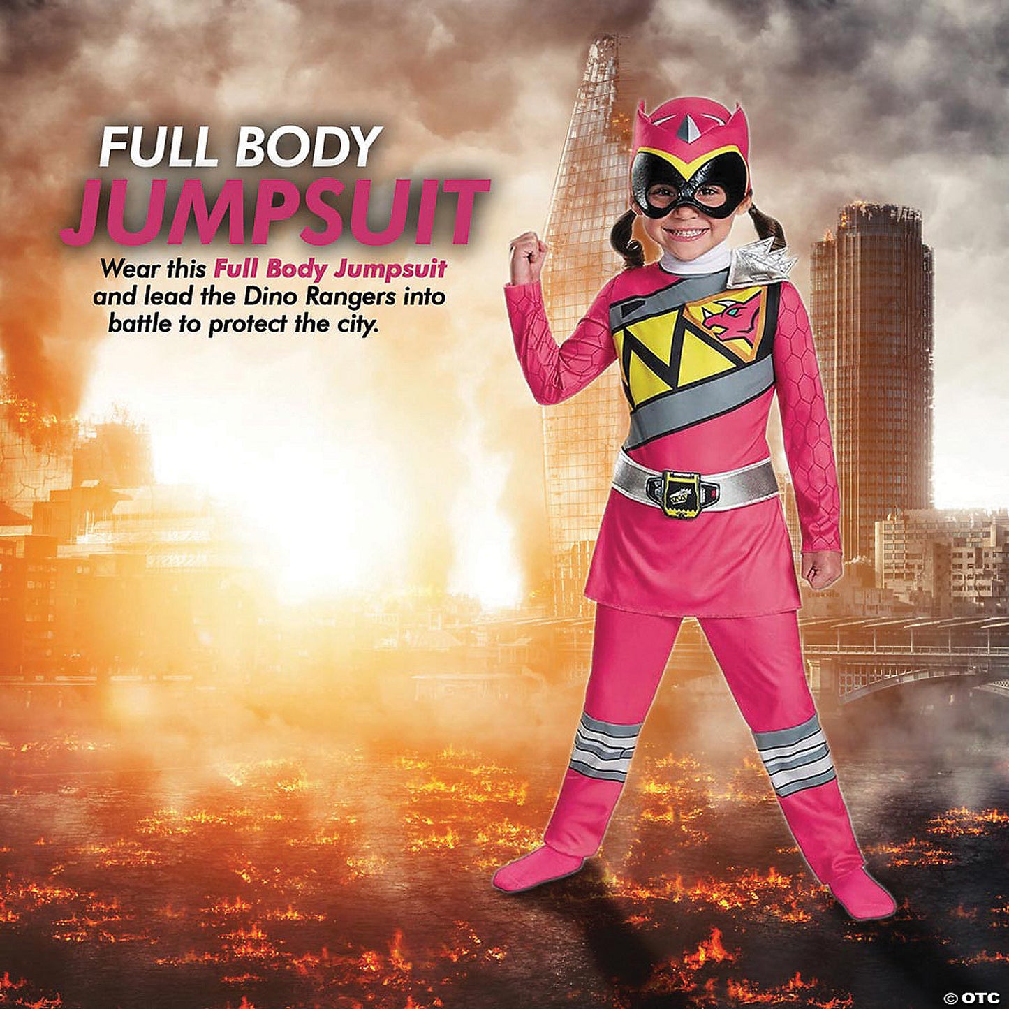 Classic Pink Ranger Dino Girls Halloween Costume | USA Decoration®