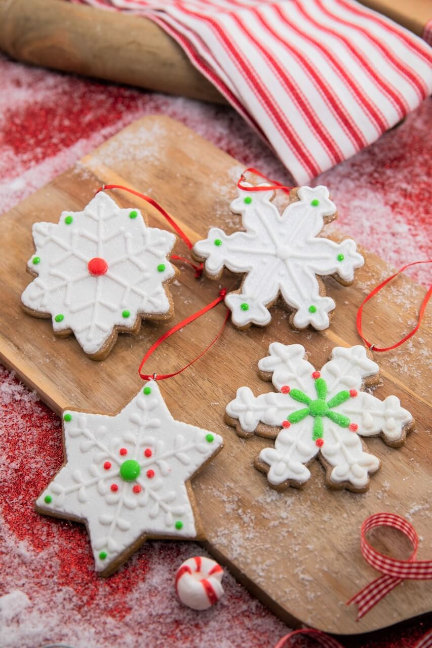 4" Snowflake Cookie Ornament Festive Holiday Decoration