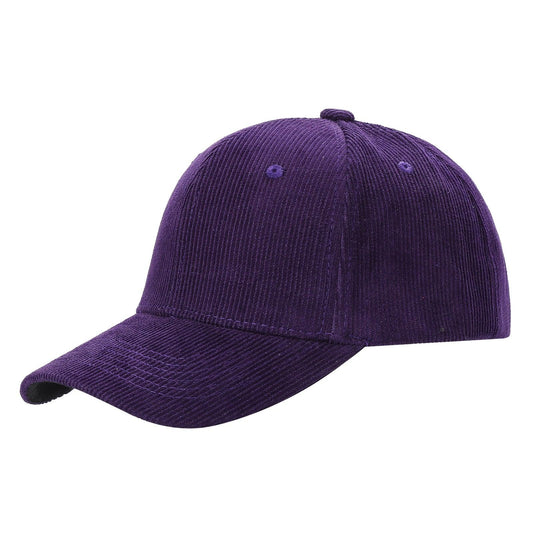 Corduroy Solid Buckle Adjustable Hat