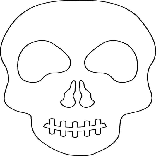 Creative Shapes Etc. - Small Single Color Construction Paper Craft Cut-out - Skull