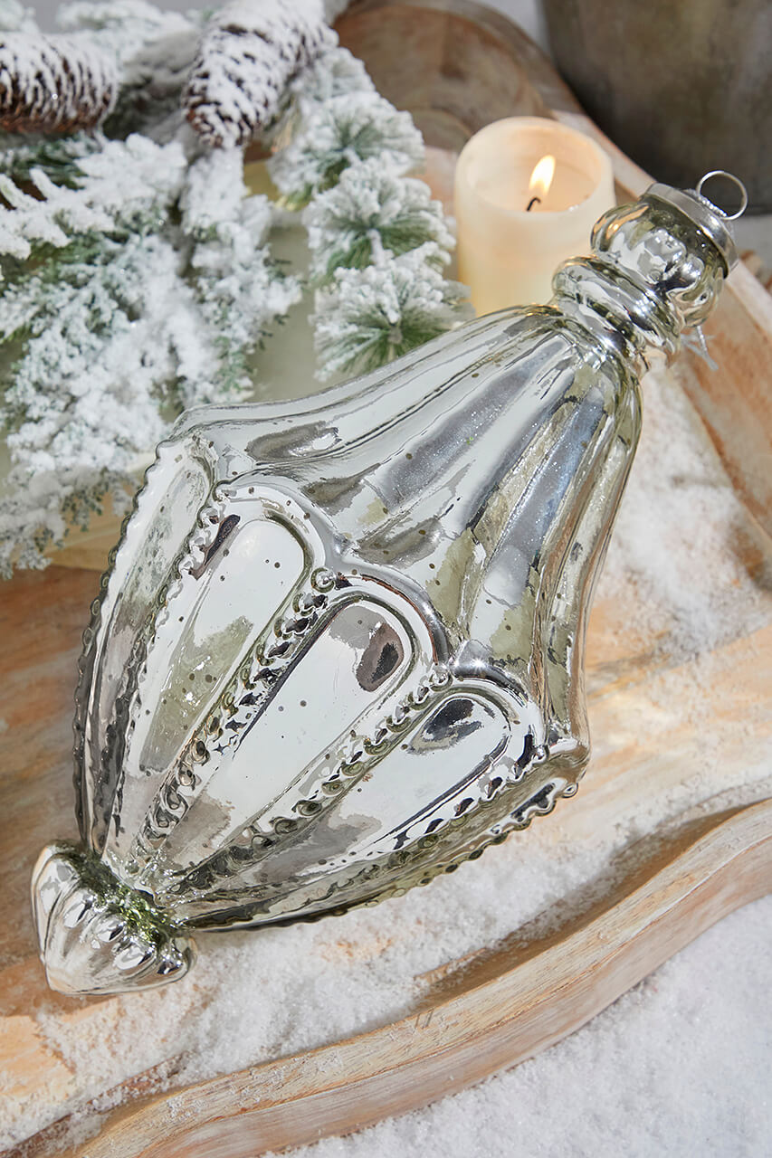 12" Cathedral Antique Mercury Glass Ornament