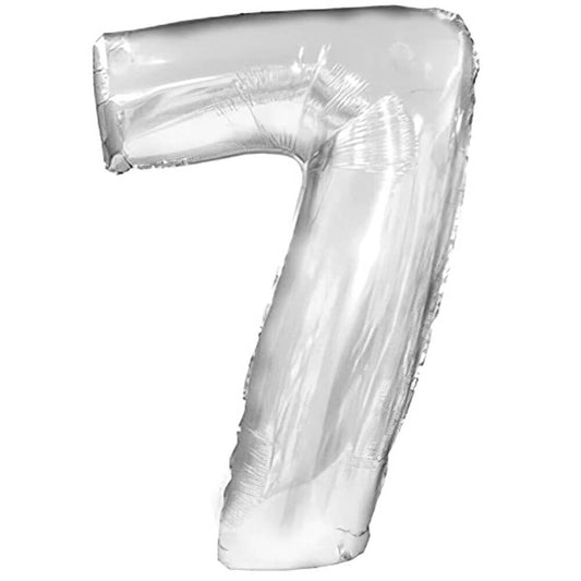 38 inch NUMBER 7 - CTI - SILVER | USA Decoration®