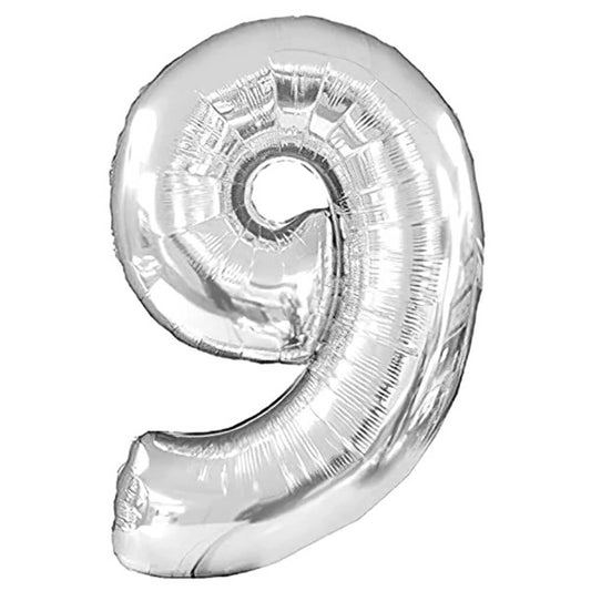 38 inch NUMBER 9 - CTI - SILVER | USA Decoration®