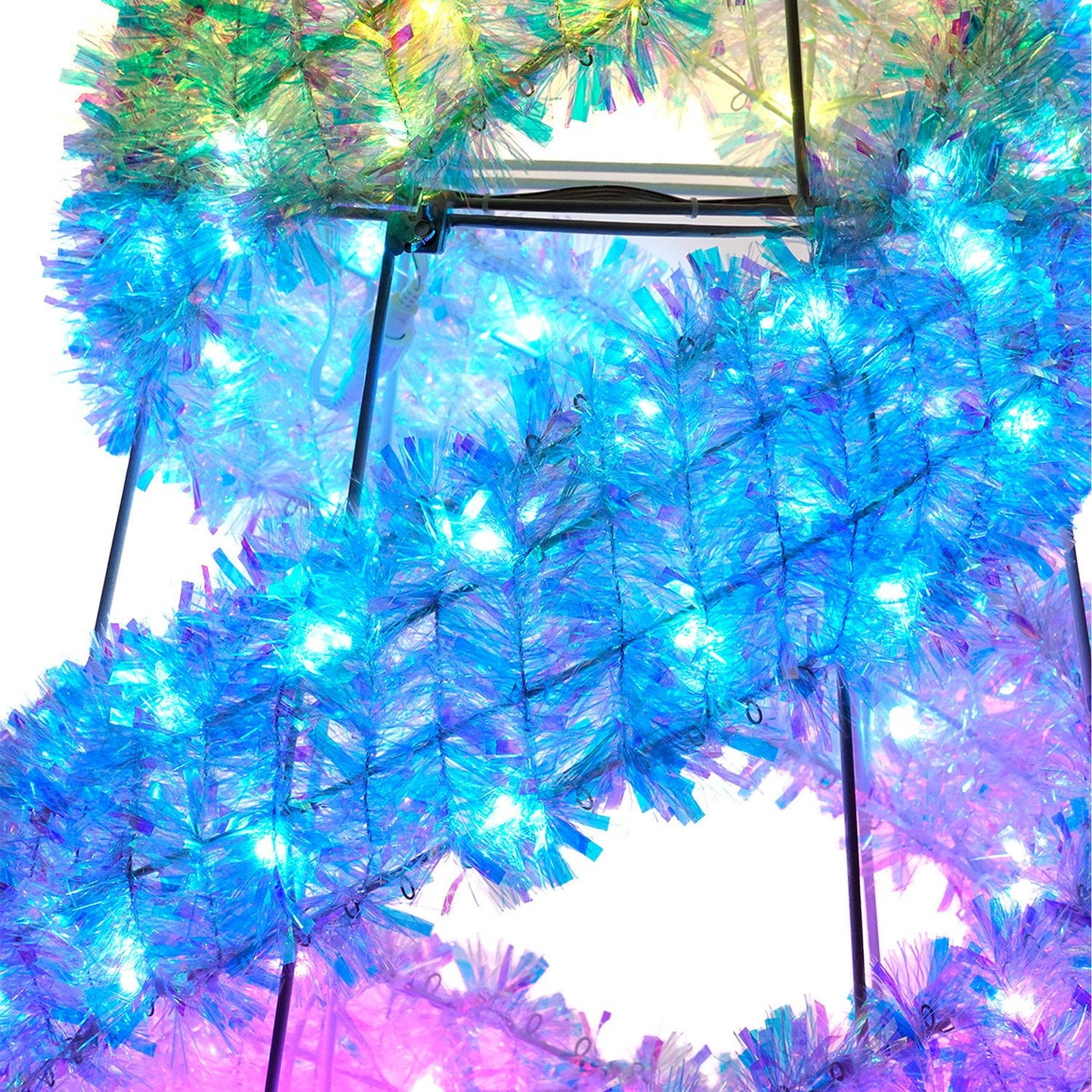 Member's Mark 8' Pre-Lit Iridescent Color-Changing Spiral Tree | USA Decoration®