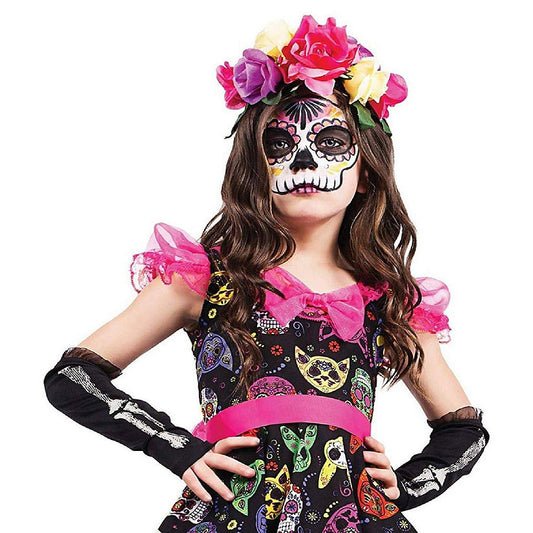 Day of The Dead Adult Costume Flower Headpiece | USA Decoration®