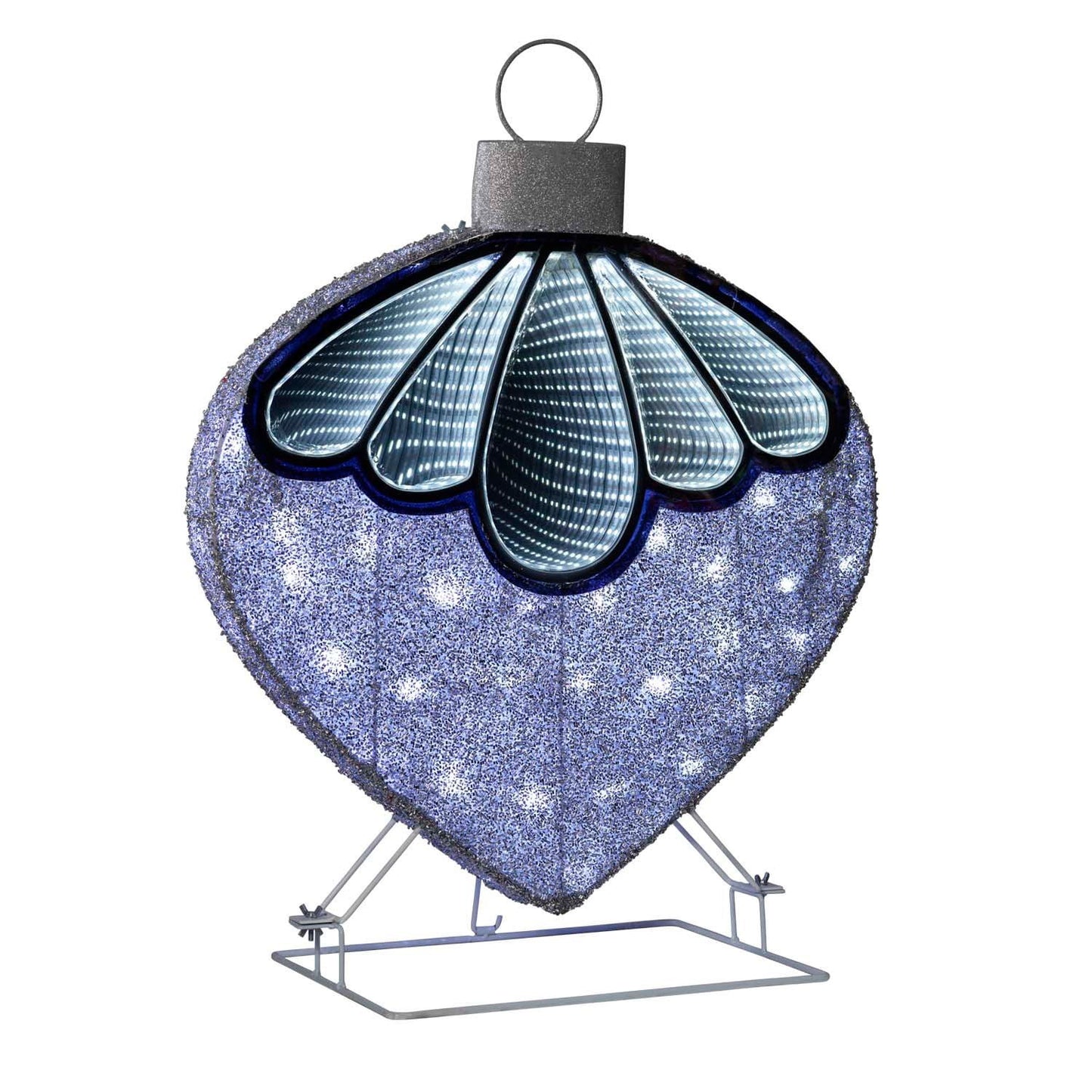 Member's Mark 32" Pre-Lit Silver Infinity Light Ornament Decor | USA Decoration®